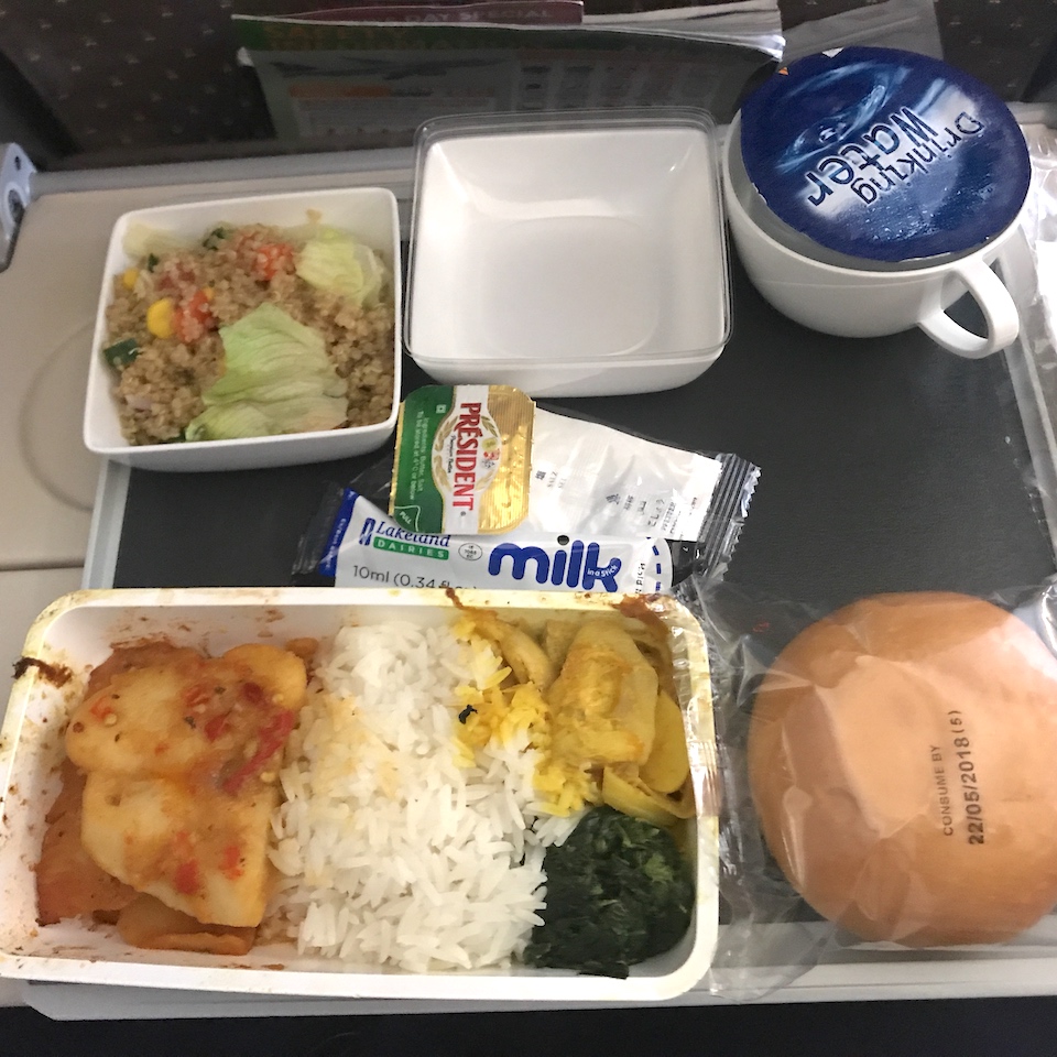 バリ島 シンガポール航空 機内食 フィッシュ