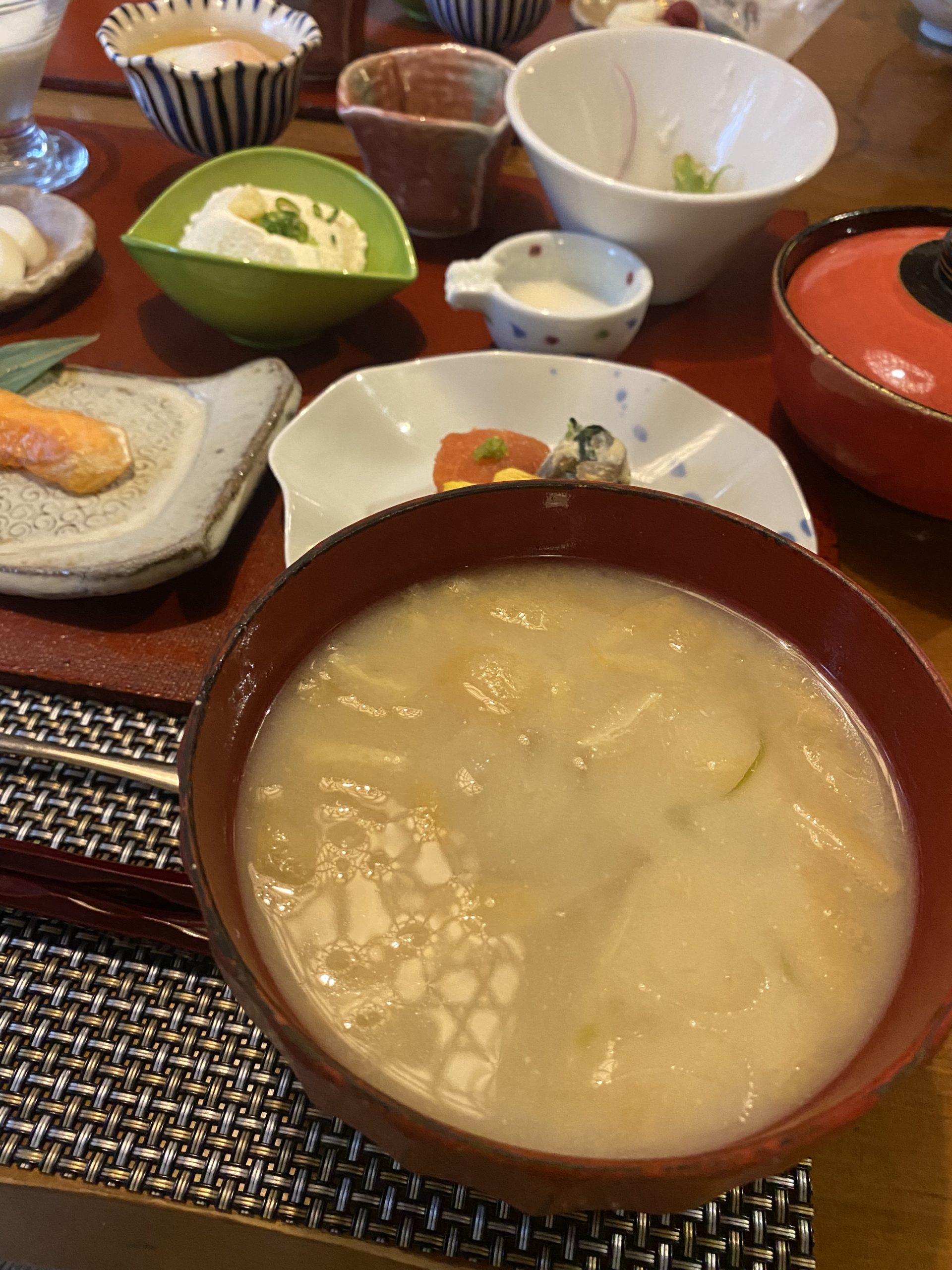 黒川温泉 ふじ屋 ブログ宿泊記 朝食 味噌汁
